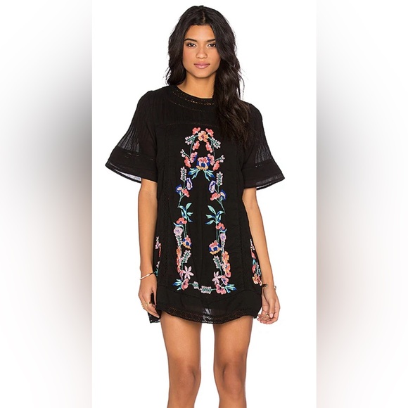 FREE PEOPLE BLACK Small perfectly Victorian embroidered dress.
#221 - Picture 2 of 12